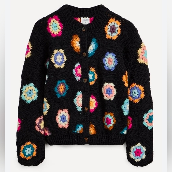 Tach Tabita Merino Wool Crochet Cardigan S